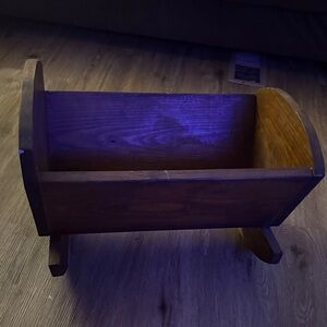 Vintage Wooden Cradle - Brown